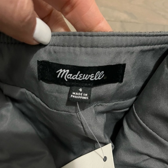 MADEWELL Fireside zip front skirt, NWT, size 4. Gray - Picture 6 of 9